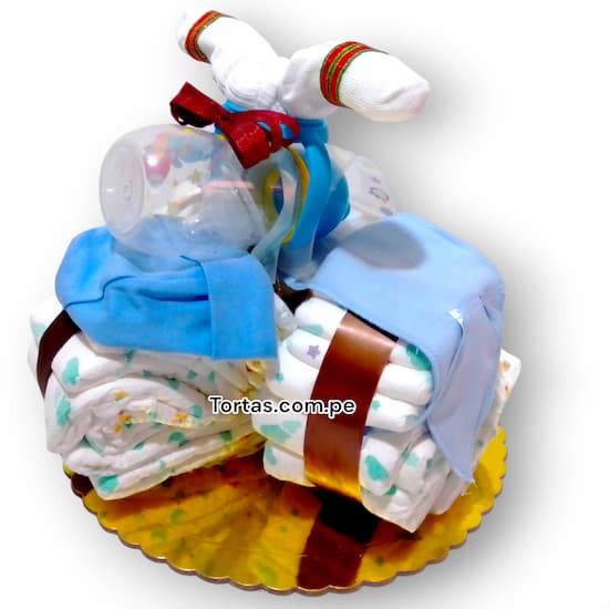 Torta de Pañales para regalar Lima - Cod:BBL02