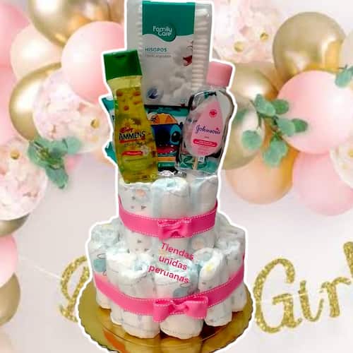 Tortas de Pañales | Torta de Pañales | Regalos para bebes - Cod:BBL06