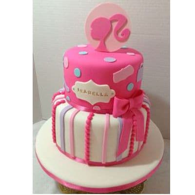 Torta del tema Barbie de Cumpleaños delivery Lima y Callao - Cod:BRE04