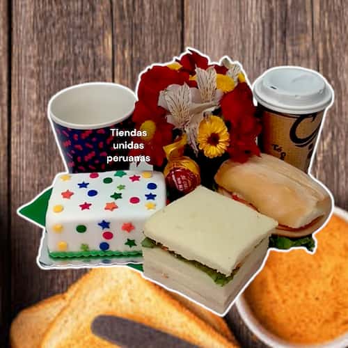 Desayuno cumpleaños a domicilio para hombre - Cod:DEA13