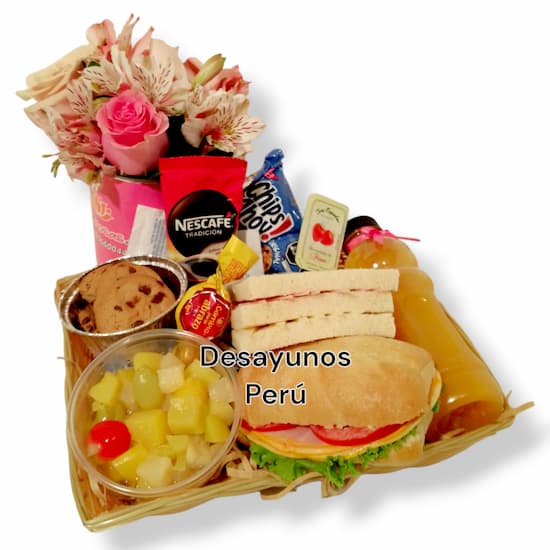 Desayunos a domicilio en Lima con Flores - Cod:DMK06
