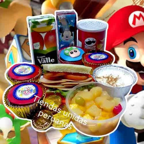 Desayunos para Chicos a Domicilio | Desayuno 1 Up | Mario Bros Desayunos - Cod:DNN12