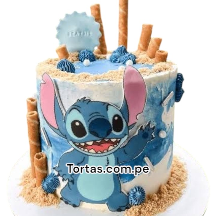 Torta Stitch con Tematica personalizada Lima y Callao - Cod:ENP01