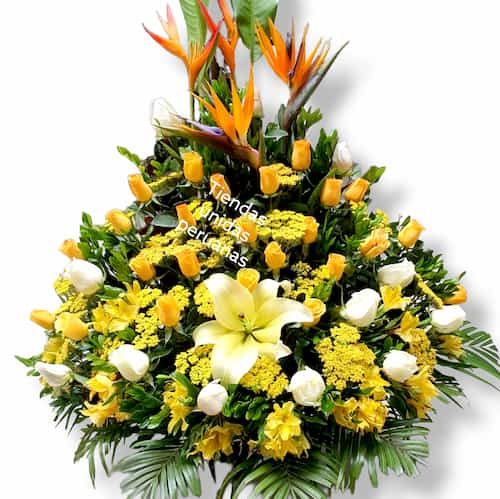 Arreglos Florales Velorio Coronas Fúnebres a Velatorios Delivery - Cod:FNB02