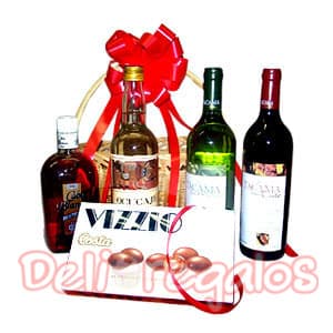 Regalos con Licores | Canastas de Regalos para Hombres | Canasta de licores - Cod:MCE06