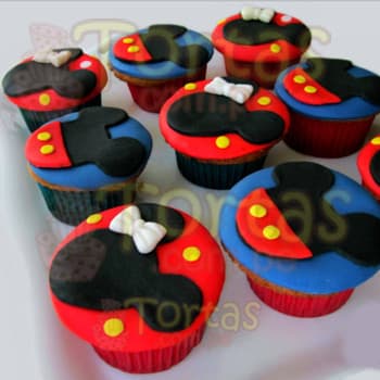 Cupcakes de Mickey Mouse - Tortas De Mickey Minnie Mouse - Cod:MCK09