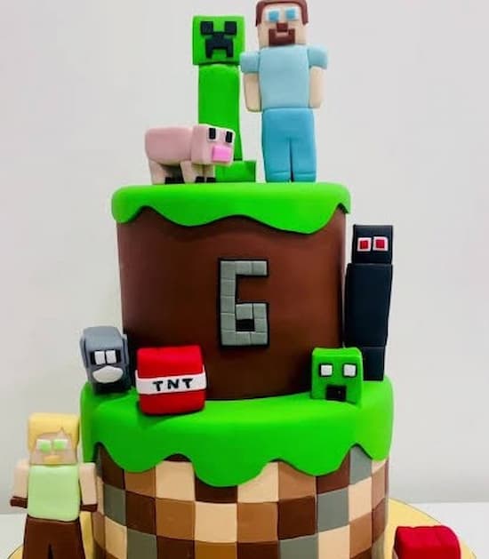 Torta Mine Craft Delivery a domicilio Pasteles Comas Cerca de Mi - Cod:MCT12