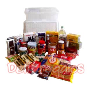 Cesta conteniendo Viveres y Regalos en Peru - Cod:CNT18