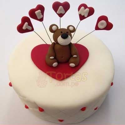 Torta de Te amo para novia | Pasteles | Pasteles de amor | Torta de amor - Cod:NMR16
