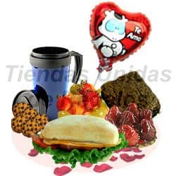Desayuno Gourmet con Globo Te amo - Regalos Delivery a domicilio  - Cod:OFE11