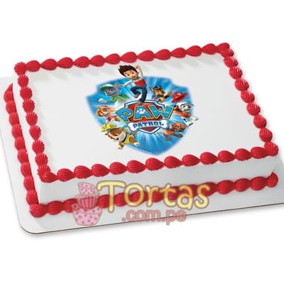 Foto Torta con tematica Paw Patrol | Imágenes de Tortas Paw Patrol | Patrulla Canina - Cod:PWP17