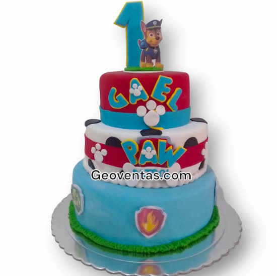 Torta Paw Patrol de Chase a domicilio - Cod:PWP19