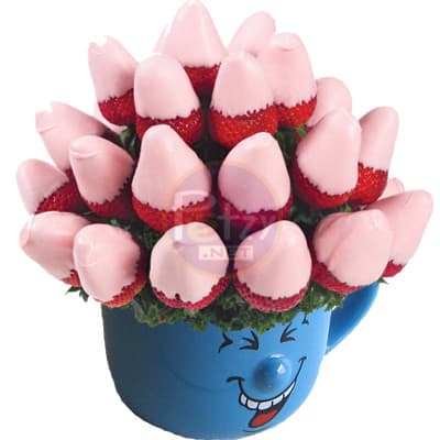 Arreglo de Frutas en Taza | Dulce Jardín | Arreglos frutales - Cod:QFE03
