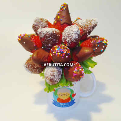 Arreglo Frutal para mi novio | Florerias Peru | Arreglos frutas Peru | canastas con frutas Peru  - Cod:QFE10