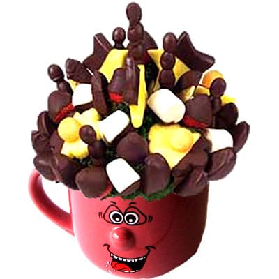 Arreglo Frutal con Fresas en Taza | Frutas Peru | Arreglos frutas Peru | canastas con frutas Peru - Cod:QFE11