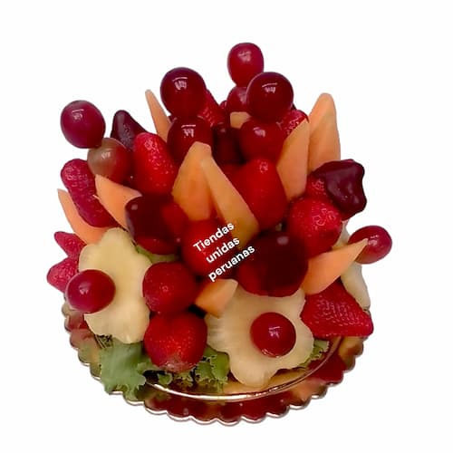 Fresas con Chocolate y frutas en cesta | Canastas de Frutas para Regalar - Cod:QFP05
