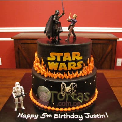Torta SkyWalker y Patel Stars Wars Regalos Delivery Carabayllo - Lurin - Cod:STW13
