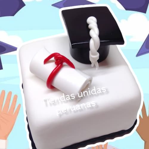 Torta Birrete para Graduacion.  - Cod:TGR19