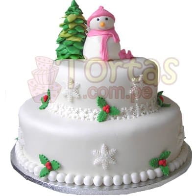 Torta de Navidad | Torta Muñeco de Nieve | Regalos de Navidad para sorprender - Cod:TNA07