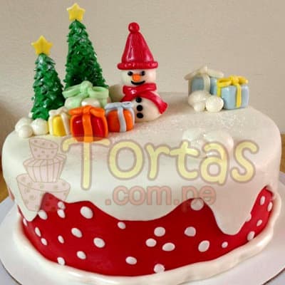 Torta de hombre nieve para Navidad | Regalos de Navidad para sorprender - Cod:TNA12