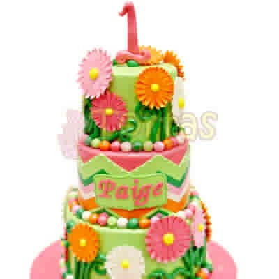 Pastelería en Peru y Torta con Flores de azucar - Cod:WAS24