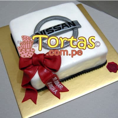 Torta en Forma de Auto | Torta Nissan - Cod:WAU03