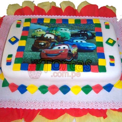 Tortas de cars para niños  - Cod:WBE02