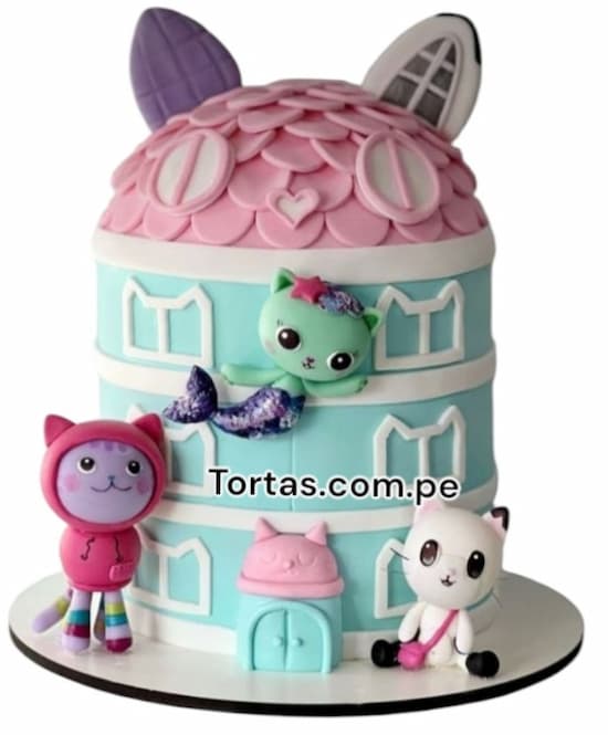 Torta Casa de Muñecas de Gaby - Pasteles delivery en lima Chaclacayo - Cod:WBE04