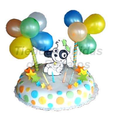 Torta Doky con Globos Delivery de Pasteles Artisticos Lima - Cod:WBE15