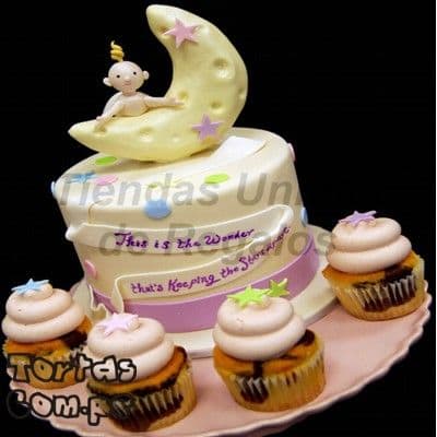 Media luna Bebe | Torta Media Luna Bebe 03 - Cod:WBS03