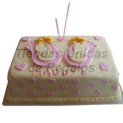 Tortas Baby Shower Niña - Niño Baby Shower - Cod:WBS04