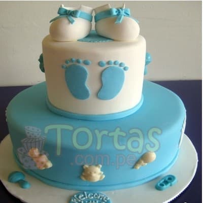 Tortas Baby Shower Niña - Niño con servicio de Delivery San Juan de Lurigancho - Cod:WBS10