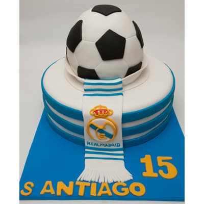 Torta Real Madrid Personalizada | Torta Futbol | Pastel futbol - Cod:WFU26