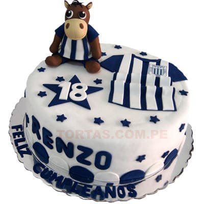 Torta Alianza Lima con camiseta | Torta Futbol | Pastel futbol - Cod:WFU29