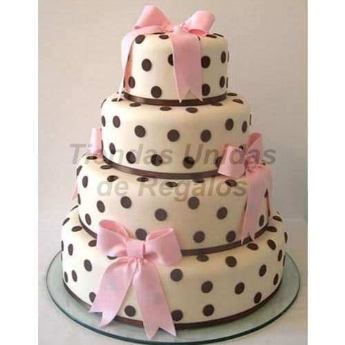 Tortas de matrimonio y boda en masa elastica delivery Lima - Cod:WMA22