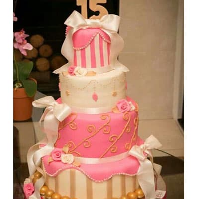 Torta quinceañera 41 | Torta de 15 | Tortas de quinceañeras - Cod:WQC41