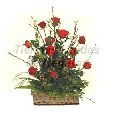 Arreglo de Rosas Feliz dia - Florerias Delivery Surquillo Cerca de mi  - Cod:XBR35