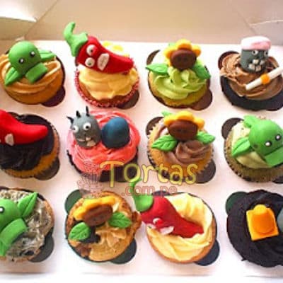 Cupcakes de Zombies vs Plants | Plants vs Zombies cake | Tortas de Zombies | Tortas plantas - Cod:ZVP08